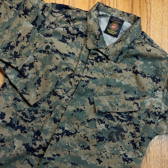 Other - US Marines Woodland Marpat Digital Camo Shirt Small Regular American Apparel